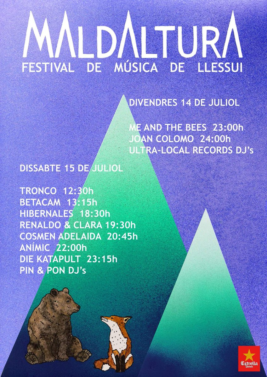 genioequivocado's tweet photo. A la semana que festivalazo en #Llesui con @cosmenadelaida @pinypondjs e Hibernales y muchos amigos 🐐🐻🏔️ #Maldaltura https://t.co/WZf6pBPccx