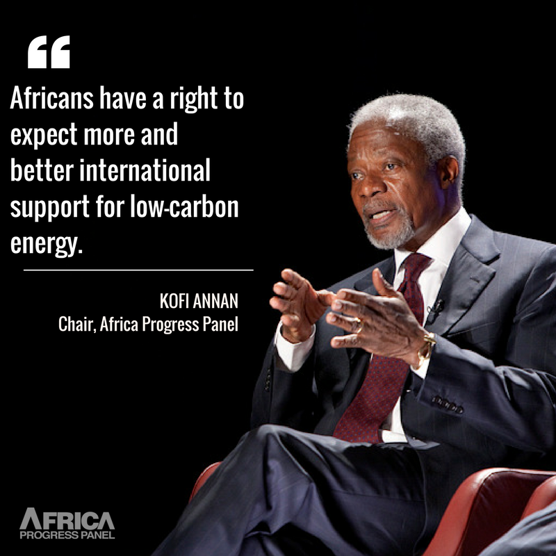 africaprogress's tweet photo. Africans have a right to expect more and better international support for low-carbon energy. https://t.co/Cd7eM84Aog