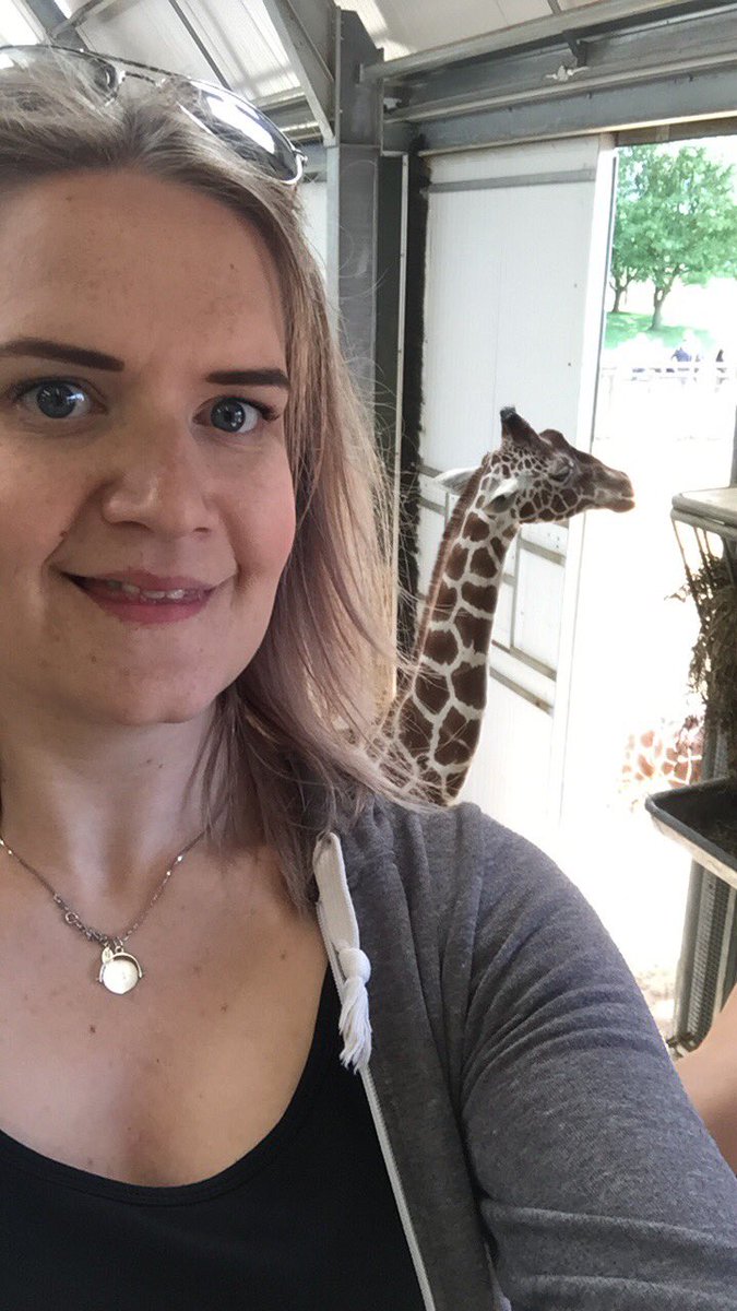 @KissFMUK  giraffe selfie #selfie #giraffe #viewingplatform #whipsnadezoo