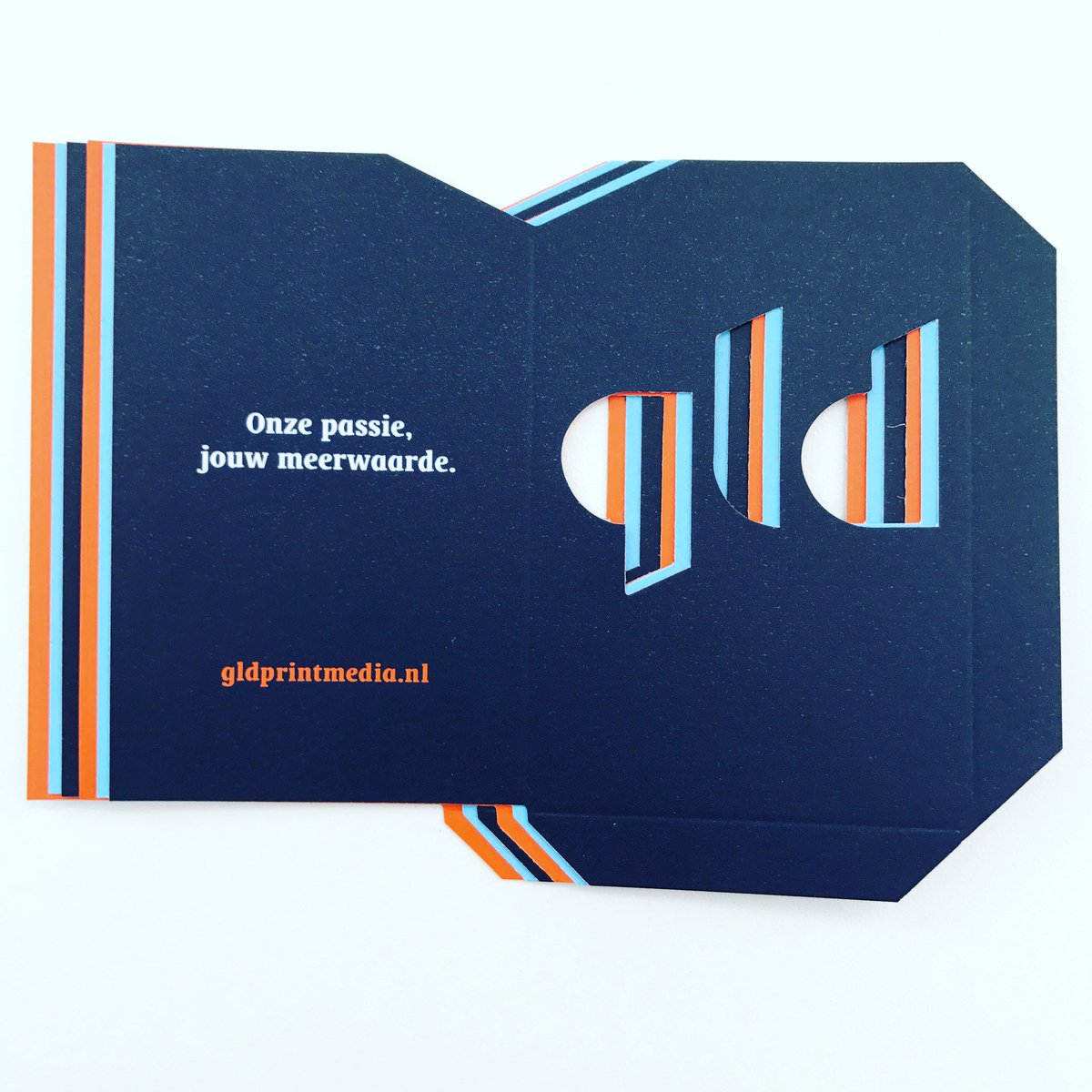 <a href="/GLDprintmedia/">GLD print & media</a> business card sleeves. #onzepassiejouwmeerwaarde 
#print #colourful #branding #identity #reclamebureau #creativeagencyarnhem