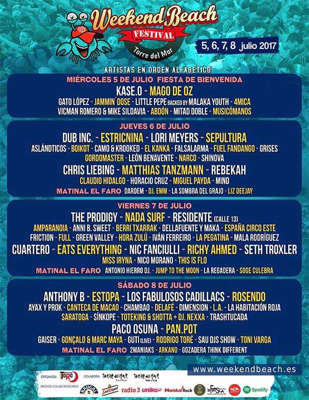 bifm's tweet photo. ¡¡Hoy miércoles arranca el julio festivalero con #Weekendbeach #TorreDelMar!! https://t.co/E3YCgCZwD5 #Weekendbeach2017 https://t.co/cgHv3PGdYM