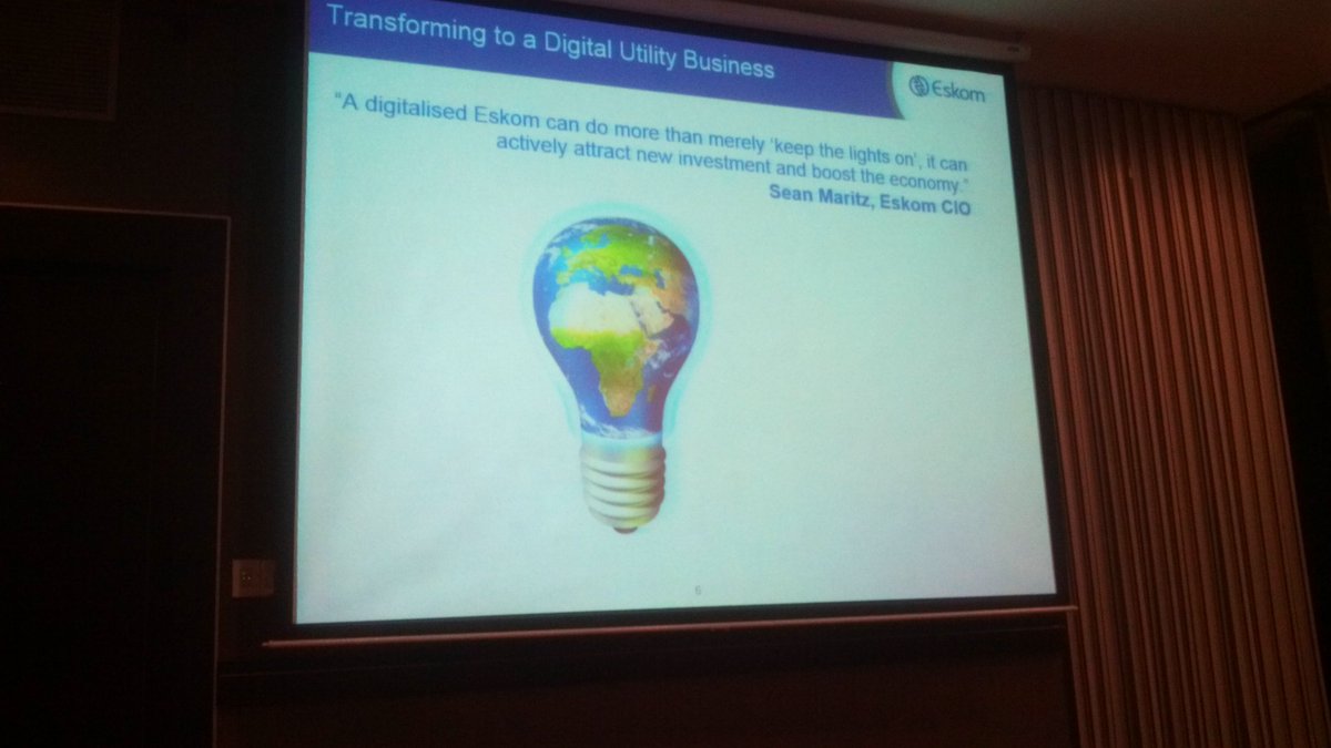 <a href="/CDOHangout/">CDO Hangout</a> In this tough, shrinking economy, we shd all be looking to use data to achieve a bigger purpose. Well done Eskom. #CDAOAfrica