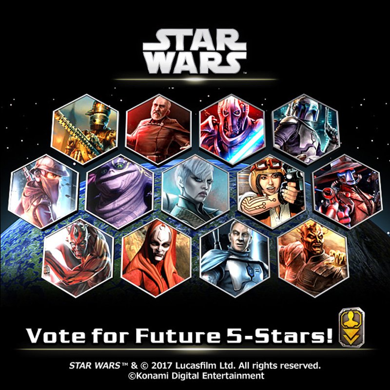 スター ウォーズ公式 どのキャラクターが好き あなたの1票が新カードを決める スターウォーズ フォース コレクション アプリでキャラクター人気投票イベントがスタート No 1に輝いたキャラクターは強力なカードとして新登場 T Co