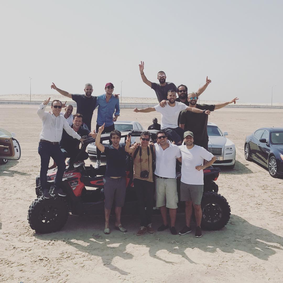 3gerardpique's tweet image. Qatar here we are! Dune buggies!