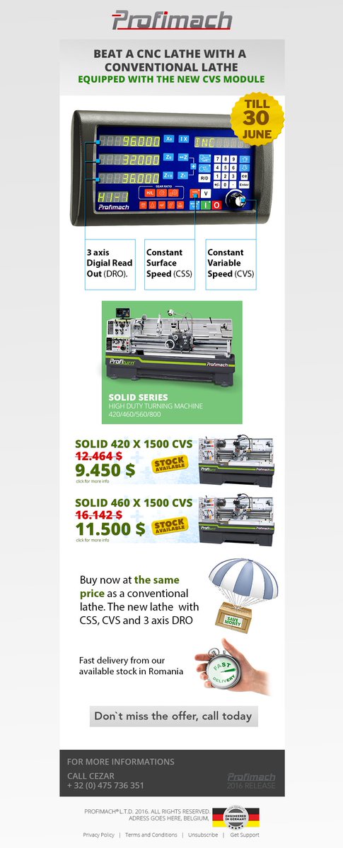 Profimach's tweet image. Check out our NEWSLETTER
#cnc #lathe #conventional #industry #metalworking #price #tag #tweet #dealer

profimach.com