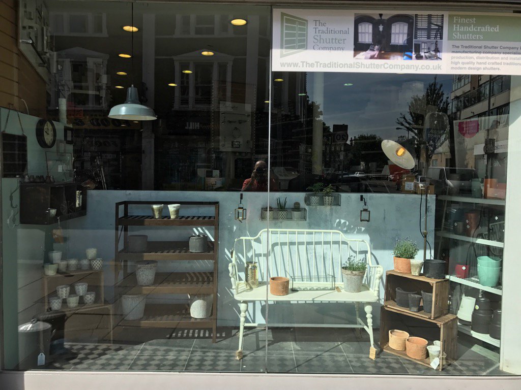 balhampaint's tweet photo. New window display for the summer. #balham #garden #interiors https://t.co/2Mx11Y1Bne