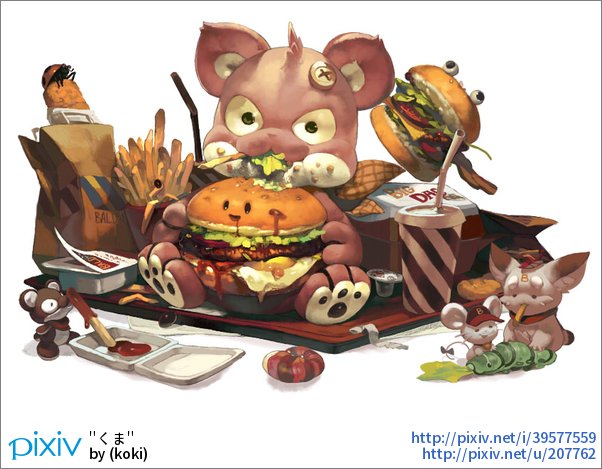 Uzivatel Pixivision Na Twitteru 小さな口で上品に食べる姿 手に持って豪快にかぶりついて食べる姿 どちらもとってもかわいいっぴ 豪快にかぶりつく ハンバーガーを描いたイラスト特集 T Co Bzkdqqitho
