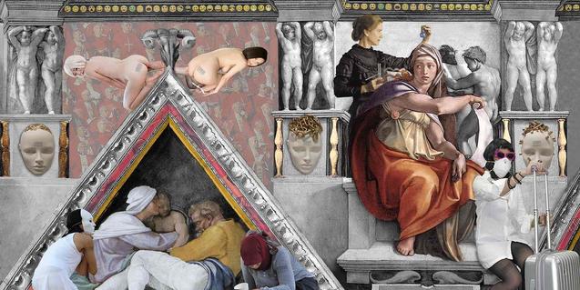 La Capella Sixtina segons <a href="/LluisBarbaC/">Lluís Barba</a>, a la <a href="/GaleriaContrast/">Galeria Contrast</a> ow.ly/IF8b30dlcbX #art #exposició