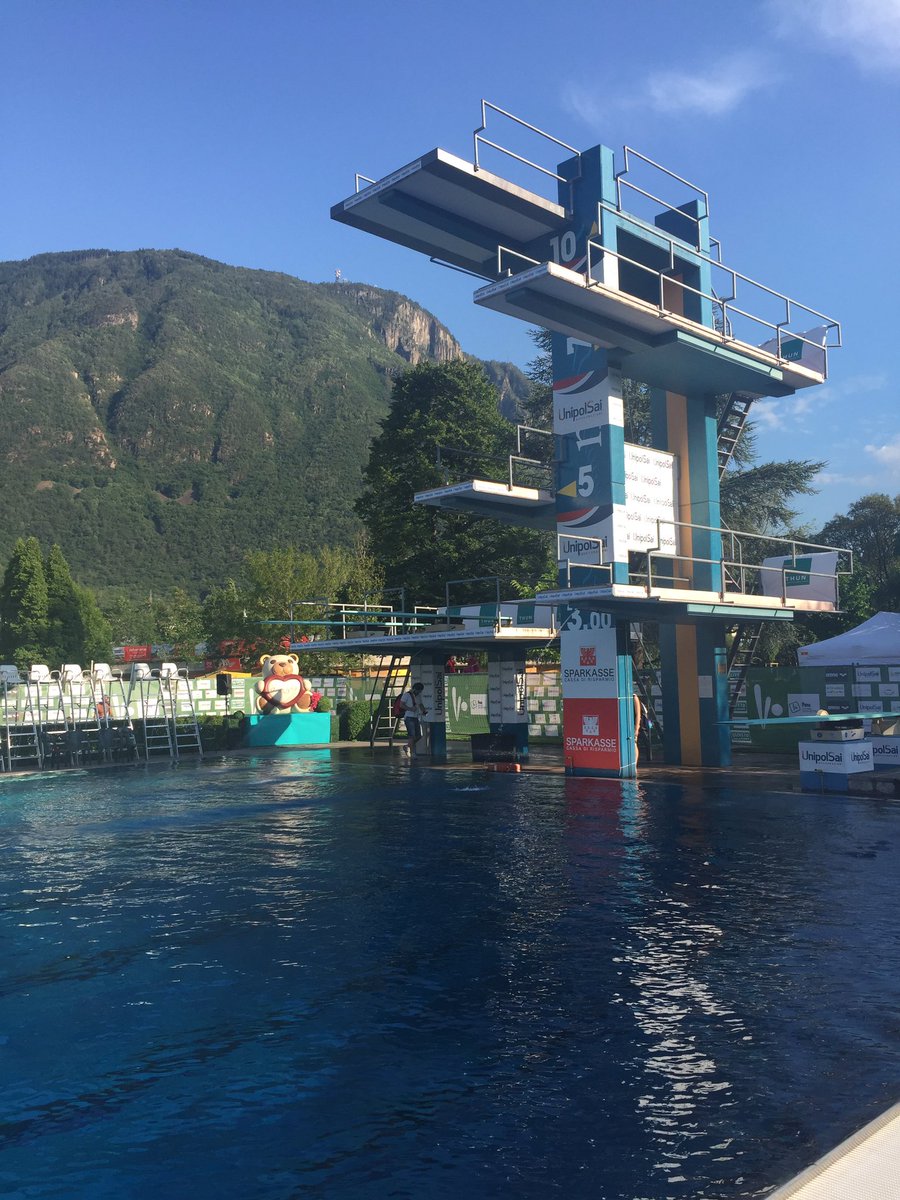 BOLZANO Diving Grand Prix comps start today in this beaut pool! Live results are on federnuoto.it