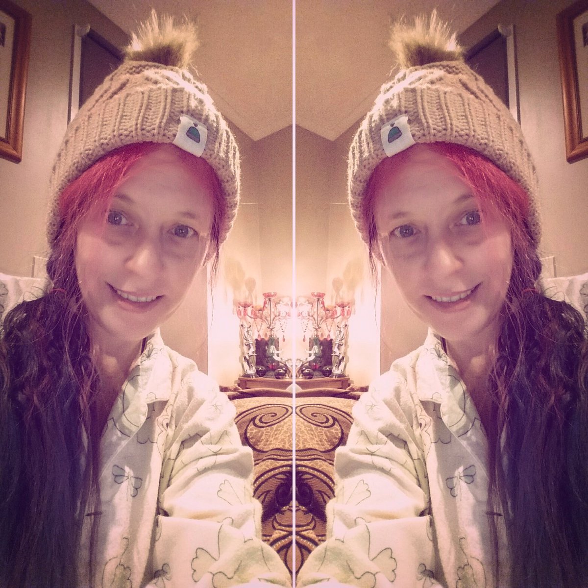 ahyababe's tweet photo. #carriesbeanies4braincancer my beanie &amp; frog jamis' keeping me warm whilst sick as a dog😷
#winter #germs #bearable  #carrieandtommy #thebest https://t.co/SXaI6MzxMF