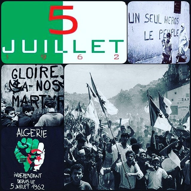 Maya Meriem en Twitter: "le 5 juillet l'algérie fête son indépendance Bonne fête à tous les algériens et algériennes Happy independence day Algeria 5 july 1962 https://t.co/Q19fDc58Z4" / Twitter