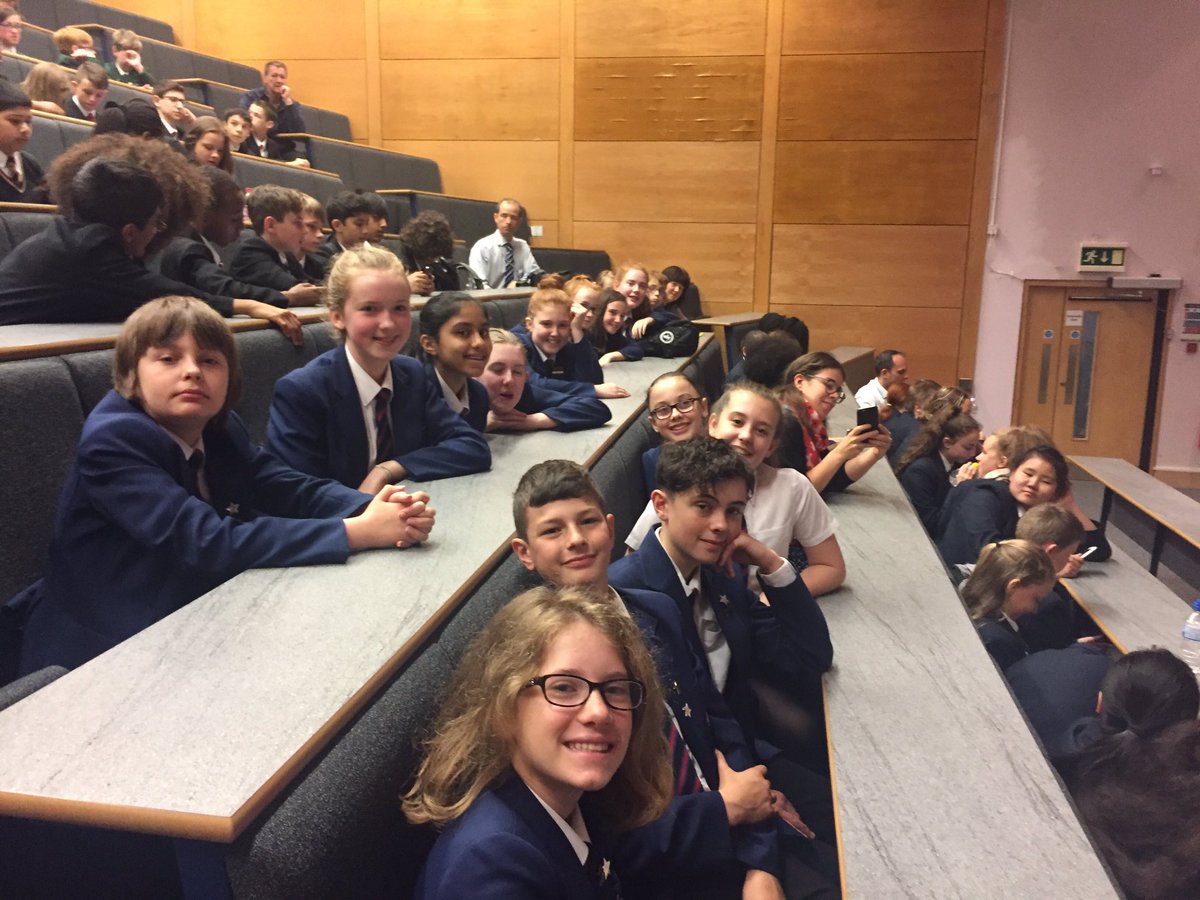 WCHS_Science's tweet photo. Year 7 and 8 students at The University of Manchester today for Dr Bunhead's Science show. https://t.co/wx1IeeYpc3