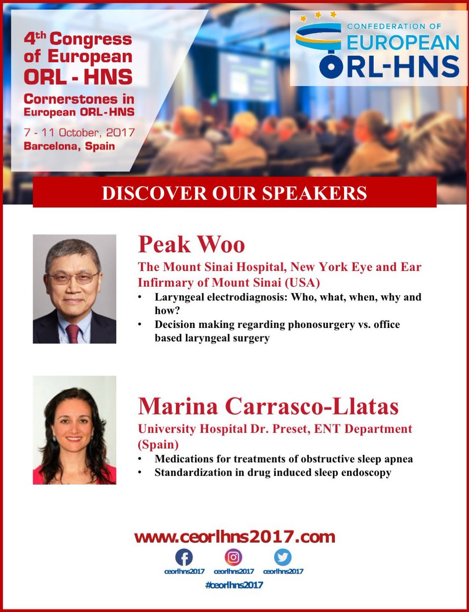 ceorlhns's tweet photo. Make sure to get most of our faculty! Follow our lectures from speakers from all around the world! #ceorlhns2017 #WeareENT #ent https://t.co/4UCPo79GoA