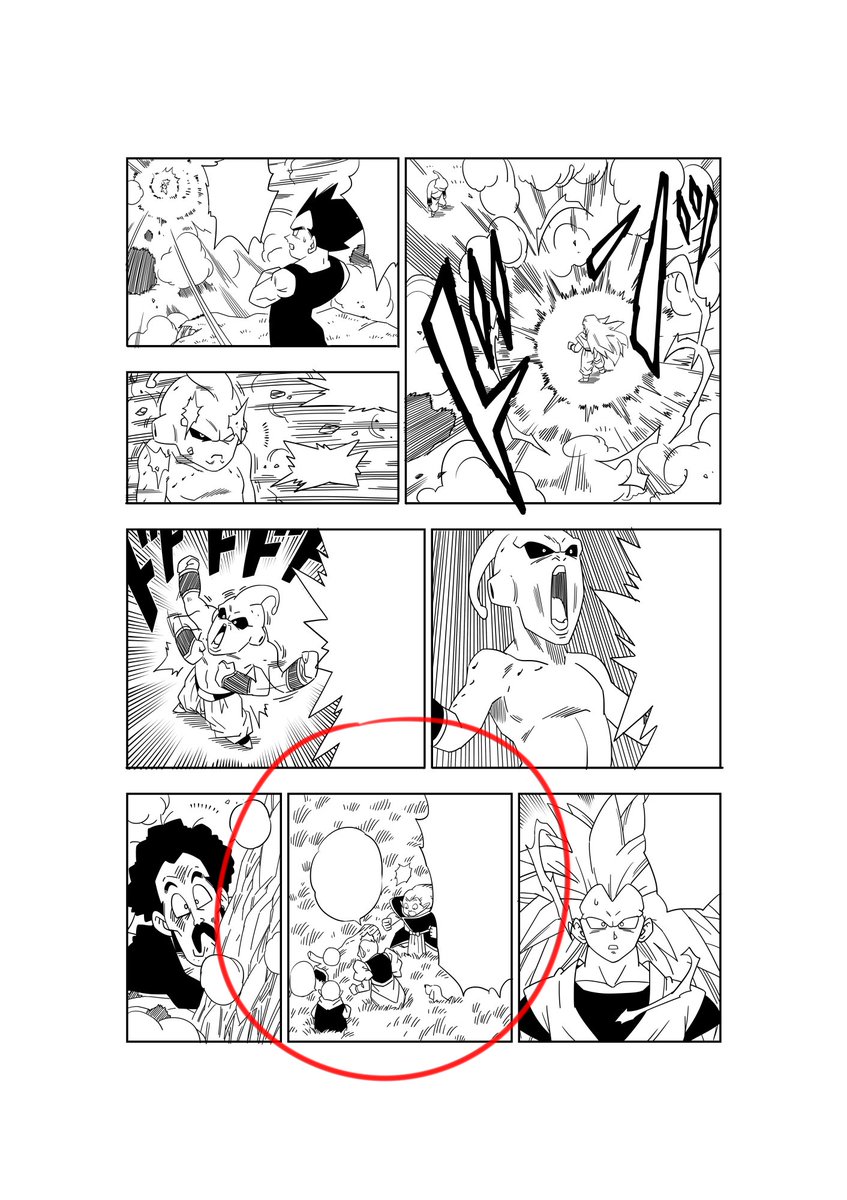 昔、ドラゴンボールの漫画を模写したことがあるんだけど(今見ると下手だなぁ)
びっくりしたのが画像7コマ目。
ものすごい小さなコマなのに、何やってるかしっかりわかるんだよね...
この大きさの中にこの構図でわかりやすい絵が描ける人はほんとうに少ないと思う。
デッサン力がすごすぎる。 