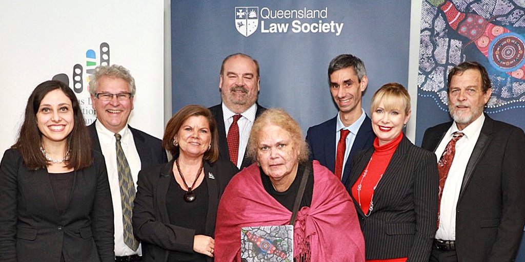 President @christineasmyth with Bill Potts, keynote speaker @ILAQPrez &amp; our panelists from tonight’s Reconciliation Action Plan launch.