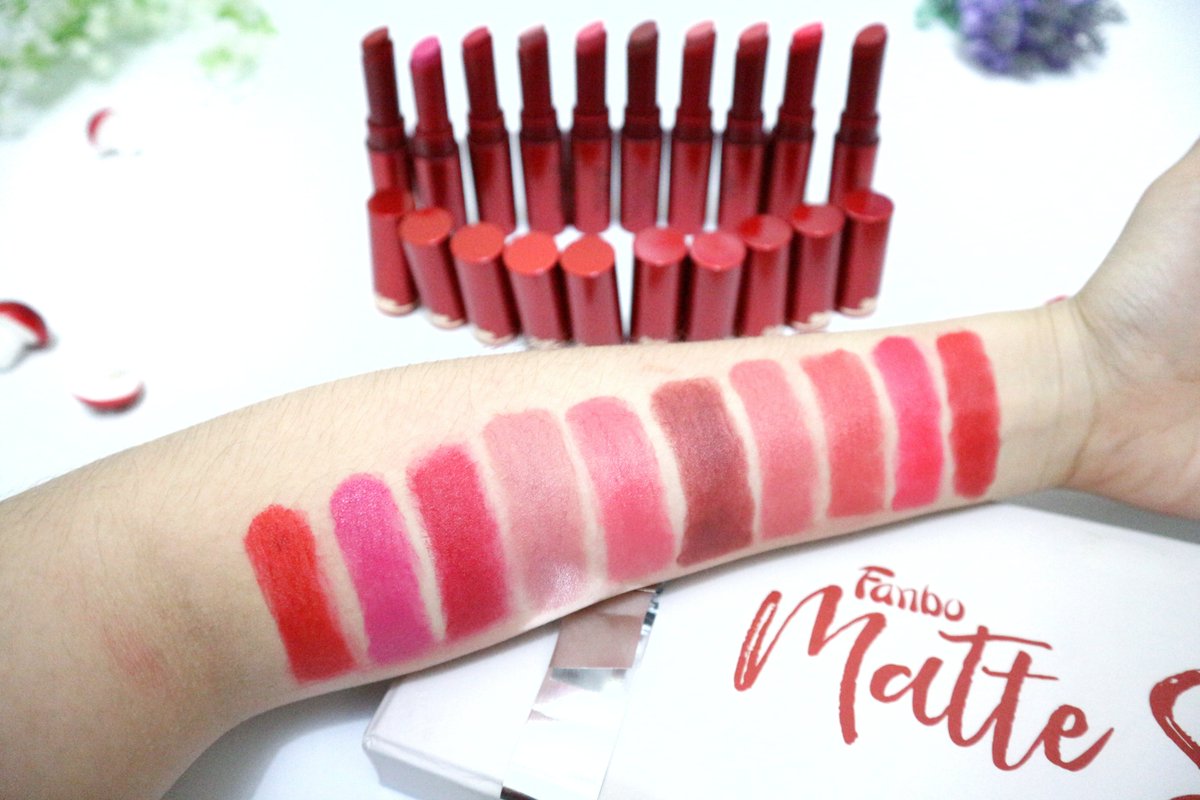 Meiliyana_11's tweet image. Swatches 10 shades of Matte Sense @fanbofantastic Almost of them are wearable 😍😍
#Review coming soon on #MeisUniqueBlog