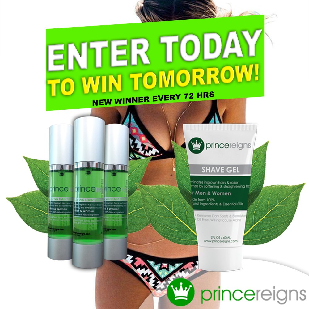 Go PrinceReigns.com 2.Click Left hand corner tab Win Free Serum!3.Enter Email 🎁If you are a winner you will be notifi