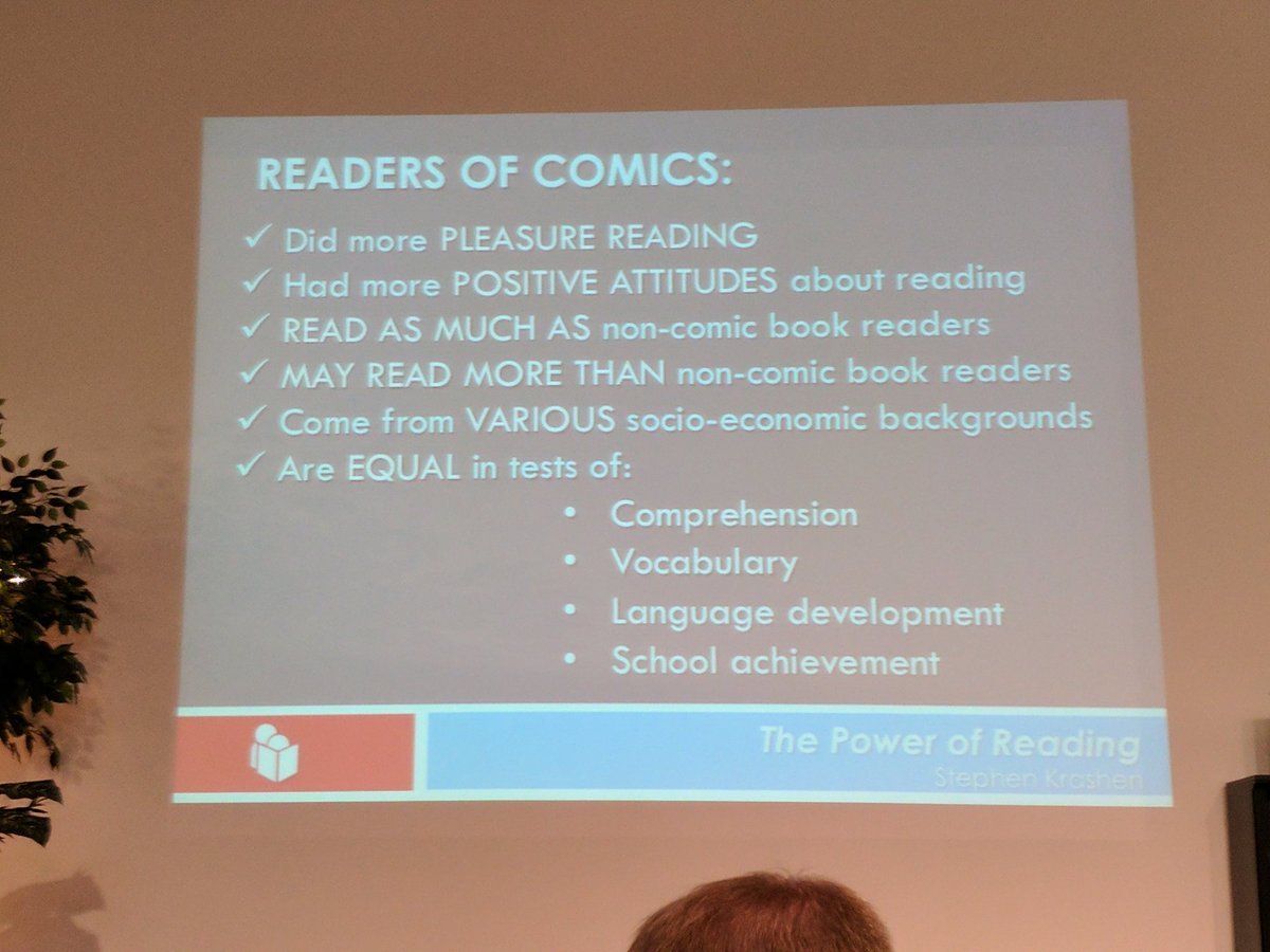 MrsRestis's tweet photo. Thank you @TerryTreads for providing us with so many reasons to use graphic novels in our classrooms! So entertaining! #lim17 #LIM2017 https://t.co/OPJYN7hvyI
