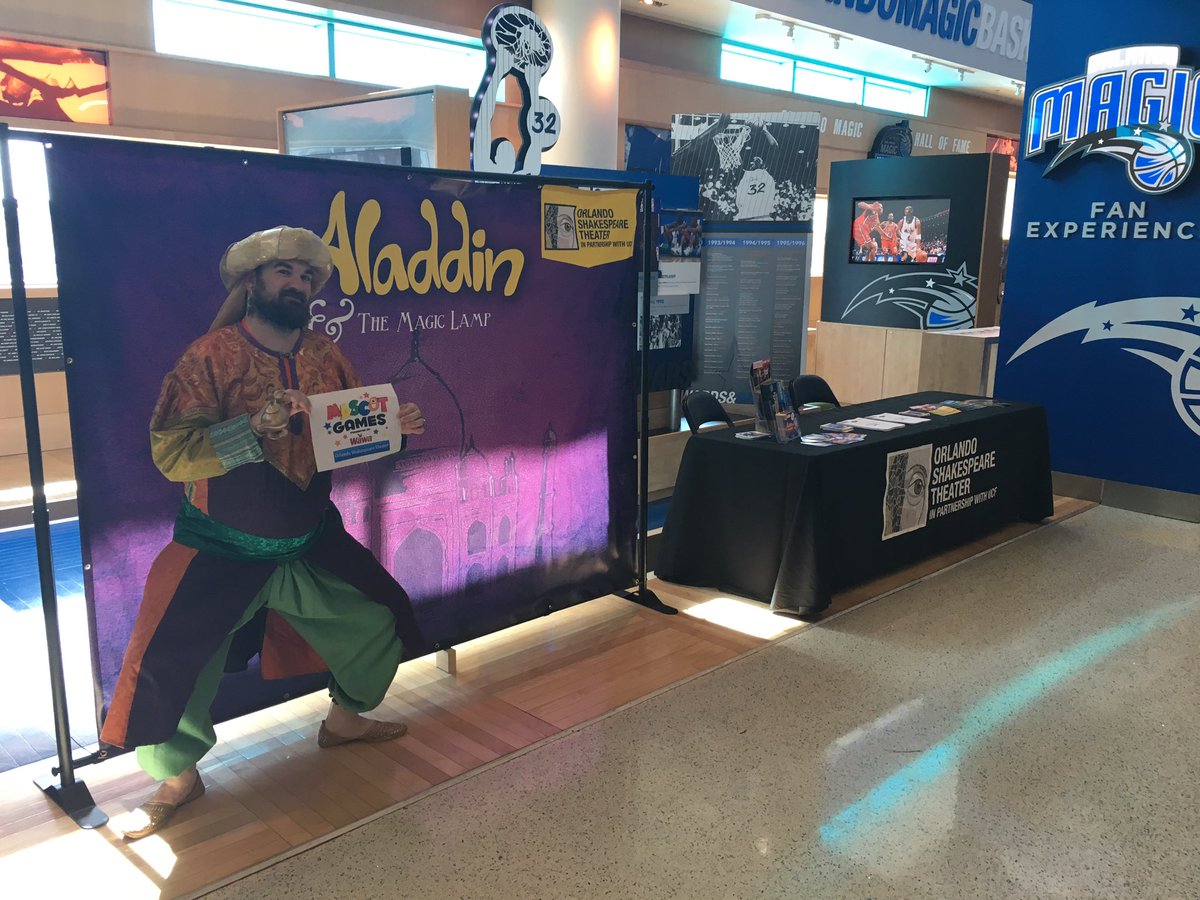 OrlandoShakes's tweet photo. #AladdinOST is at the Mascot Games!!! https://t.co/ZZAUOAiWQk