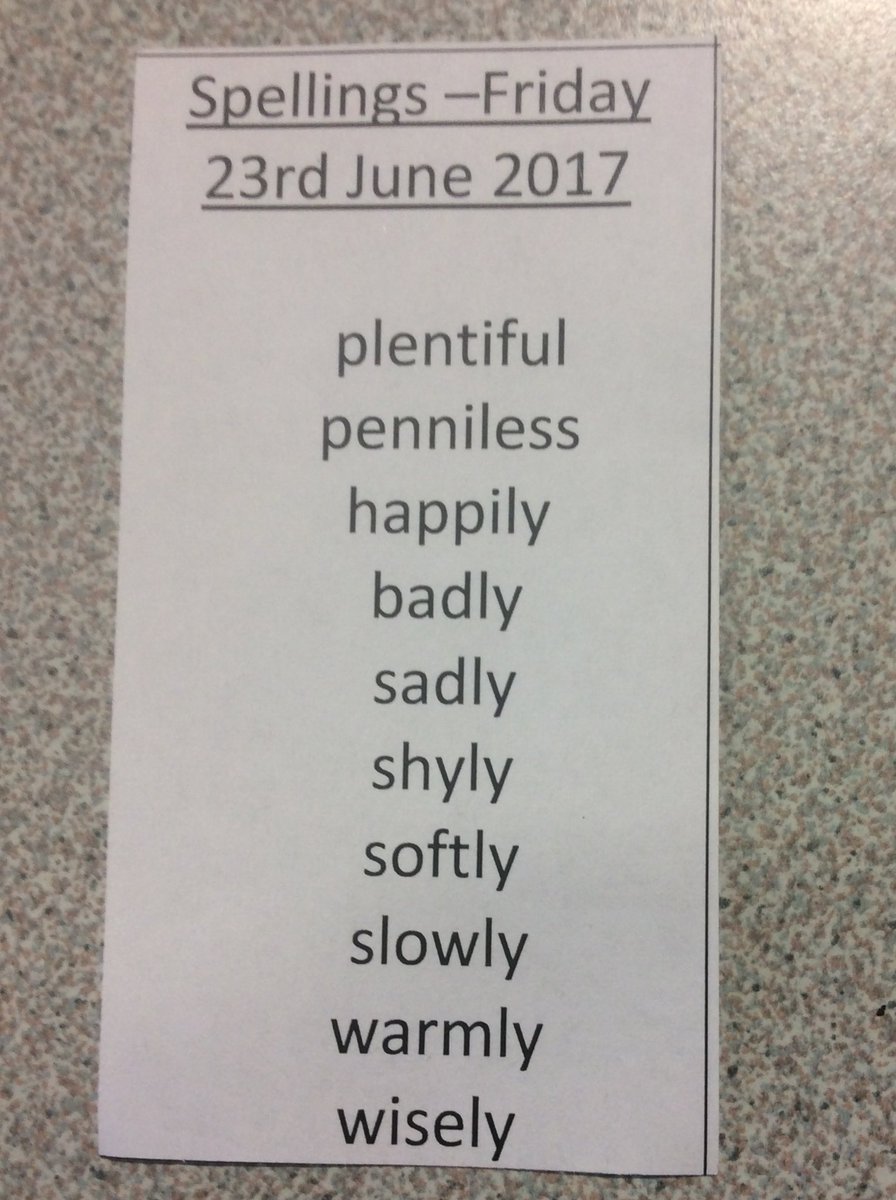 Adamsrill2b's tweet photo. This week's spellings. The learning log will go out on Monday due to unforeseen circumstances. @Adamsrill2n @Adamsrill2G https://t.co/N6PeMS4YKL