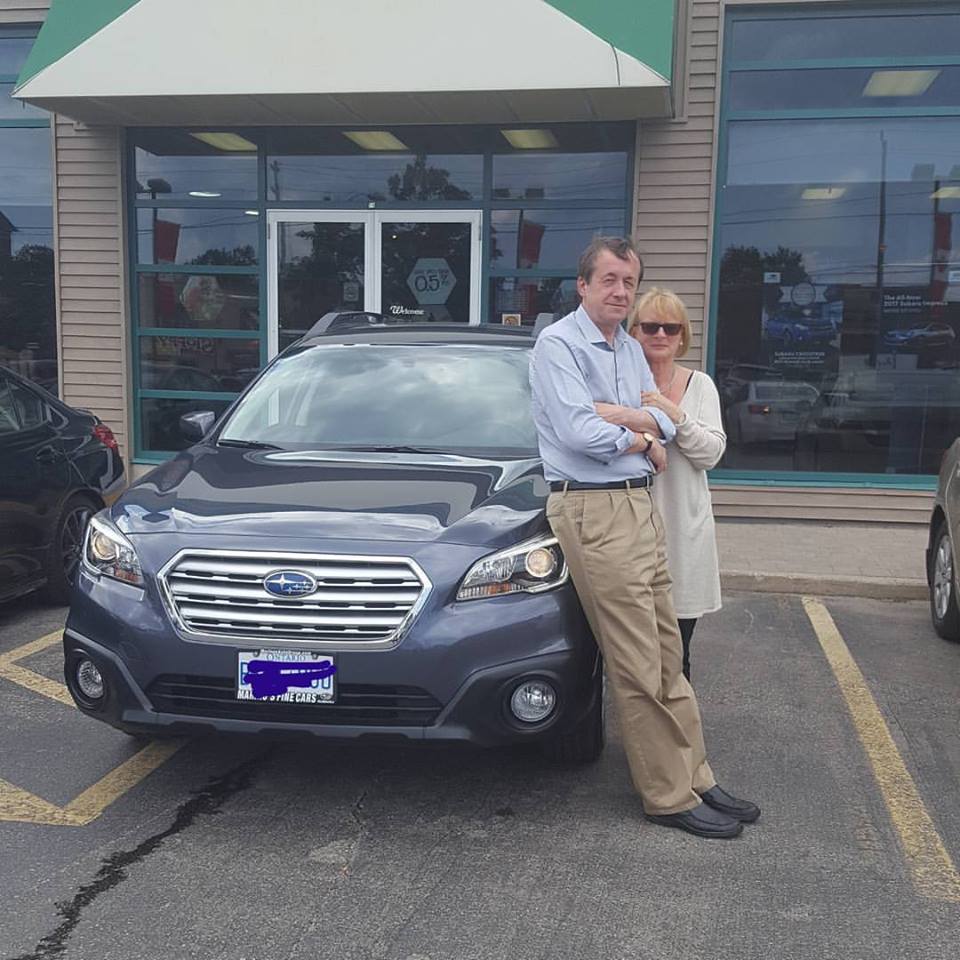 ikosmowska's tweet photo. Malgorzata and Zdzislaw congrats on your new Outback 
#2017outback 
#izabelakosmowskasubaru 
#carsaleswoman — at Marino's Fine Cars. https://t.co/zZG1sk4S0X