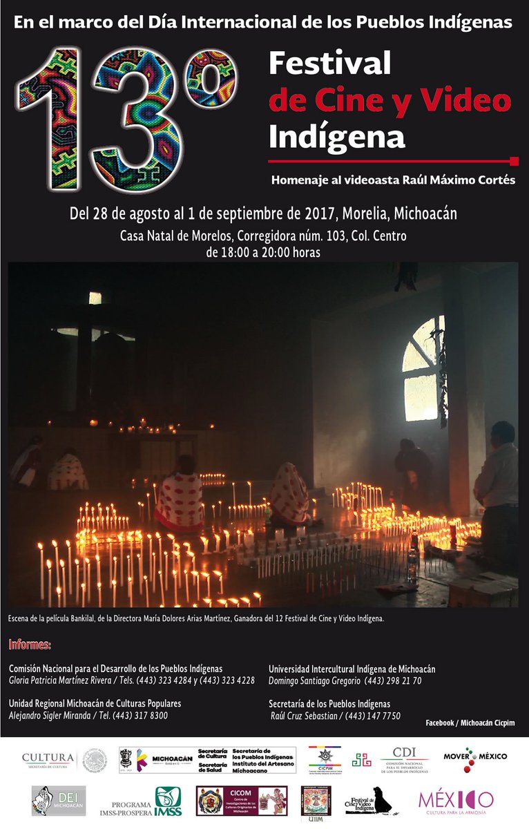 #Convocatoria 13° Festival de Cine y Video Indígena. Consulta las bases. bit.ly/2s3qa6Y
