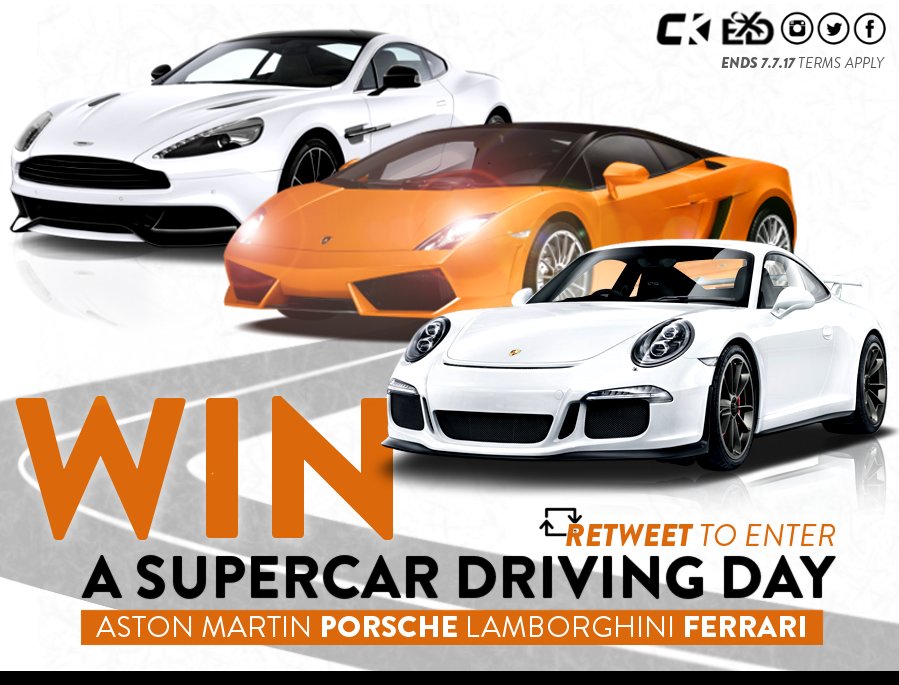 #COMPETITION to #WIN a drive in a SUPERCAR! 🏁

#RT to enter the #giveaway in the car of your dreams! 🚗