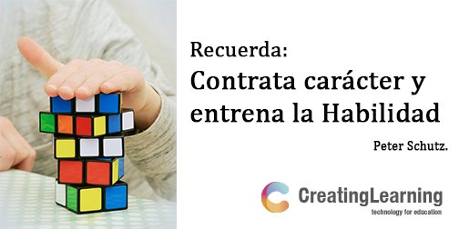creatinglearnin's tweet photo. Contrata carácter y entrena habilidad. #Elearning #FormaciónCorporativa #SantJoan #CreatingLearning https://t.co/UdhXwH7hHf