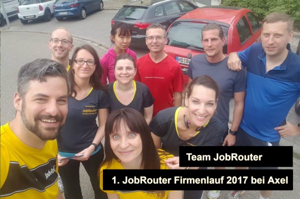 jobrouter's tweet photo. Sportliche Ziele: Das #JobRouter #Team ist einfach #fit für jedes #Gelände :) #JobRun #Firmenlauf #Marathon #fitcompany https://t.co/8NtnVXqZE1