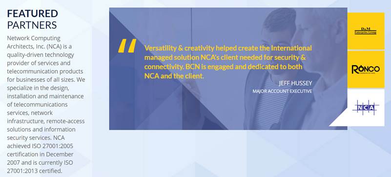 BCNTelecom1's tweet photo. Thanks @NCA_Jeff  Jeff Hussey @NCAnet for the kind words about our team. Thrilled to work with you &amp; your customers! https://t.co/0ZKkQIkZRI https://t.co/TKJfMY27r2