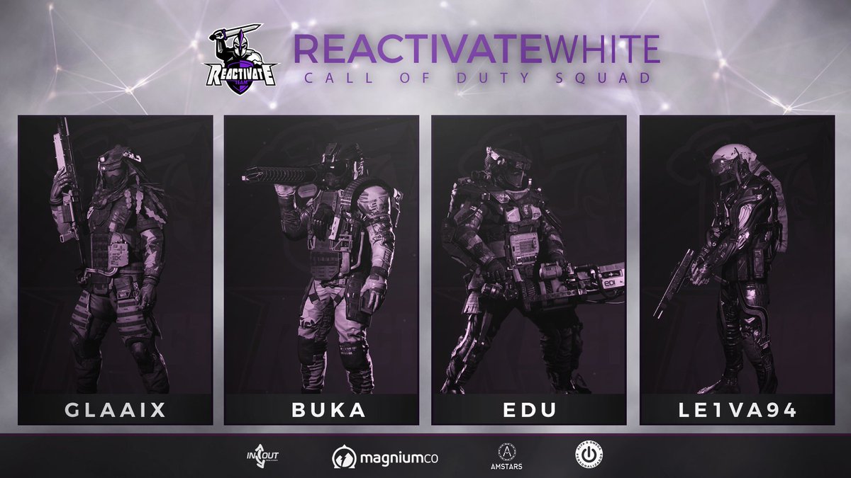 ReactivateTeam's tweet image. ¡Aquí están! Son nuestra squad White que nos representará en GY junto a la Academy y la Purple.
@EDU_1__ 
@Glaaix 
@Le1va94 
@Bukarioo 

GL😉