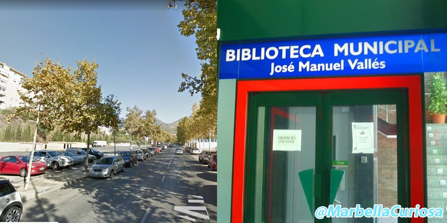MarbellaCuriosa's tweet photo. Avenida y Biblioteca José Manuel Vallés. Durante dos meses fue el último alcalde franquista de #Marbella. Fuente: https://t.co/2bij2V8LPz https://t.co/U16UCIHszB