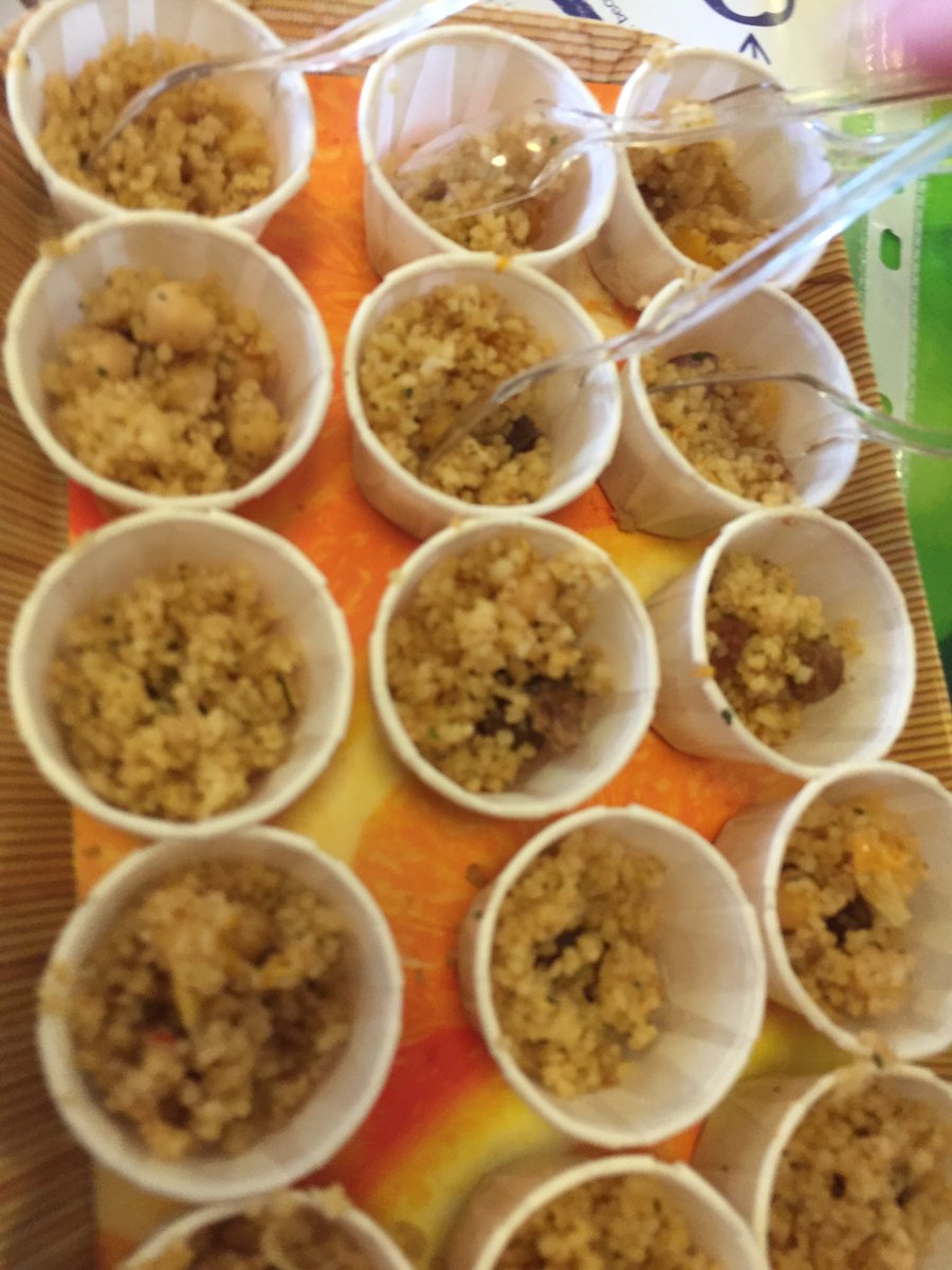 SmartRasp2's tweet image. #oxon megafest
Samples of Moroccan Cous cous to try