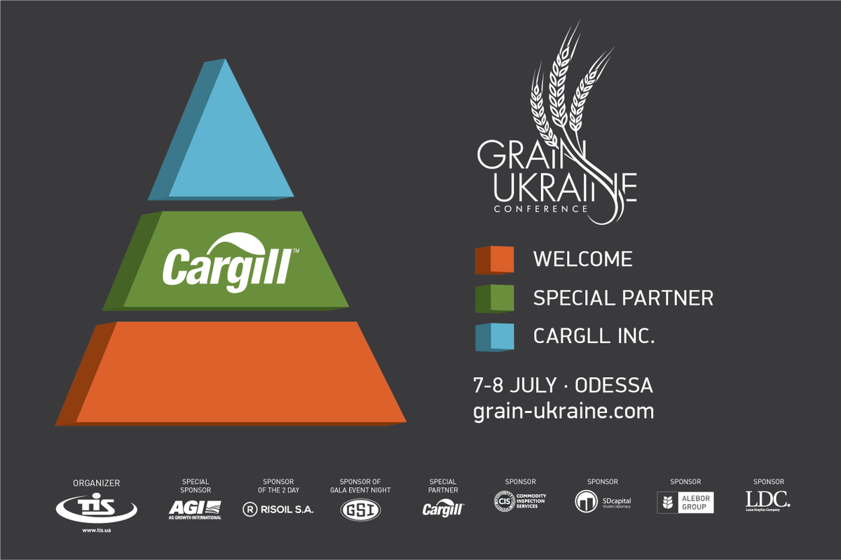 GRAINUKRAINE's tweet photo. #GU2017 is pleased to welcome a new Special Partner of the conference - @Cargill https://t.co/35eNtZNlLo