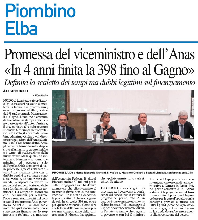 VeloSilvia's tweet photo. A #Piombino abbiamo presentato il progetto della #SS398, la bretella di collegamento al #porto: definiti tempi e modalità di realizzazione https://t.co/cWf8Fv1a5g