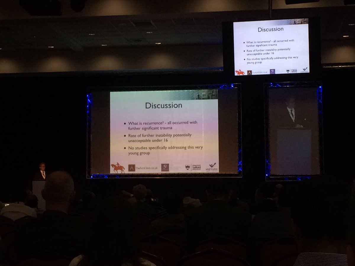 AdamMeakins's tweet photo. Under 16 and dislocate ur shoulder u have a 2.5x greater chance of recurrence than if over 16 #BESS2017 @MrMikeWalton https://t.co/PAATqclprC