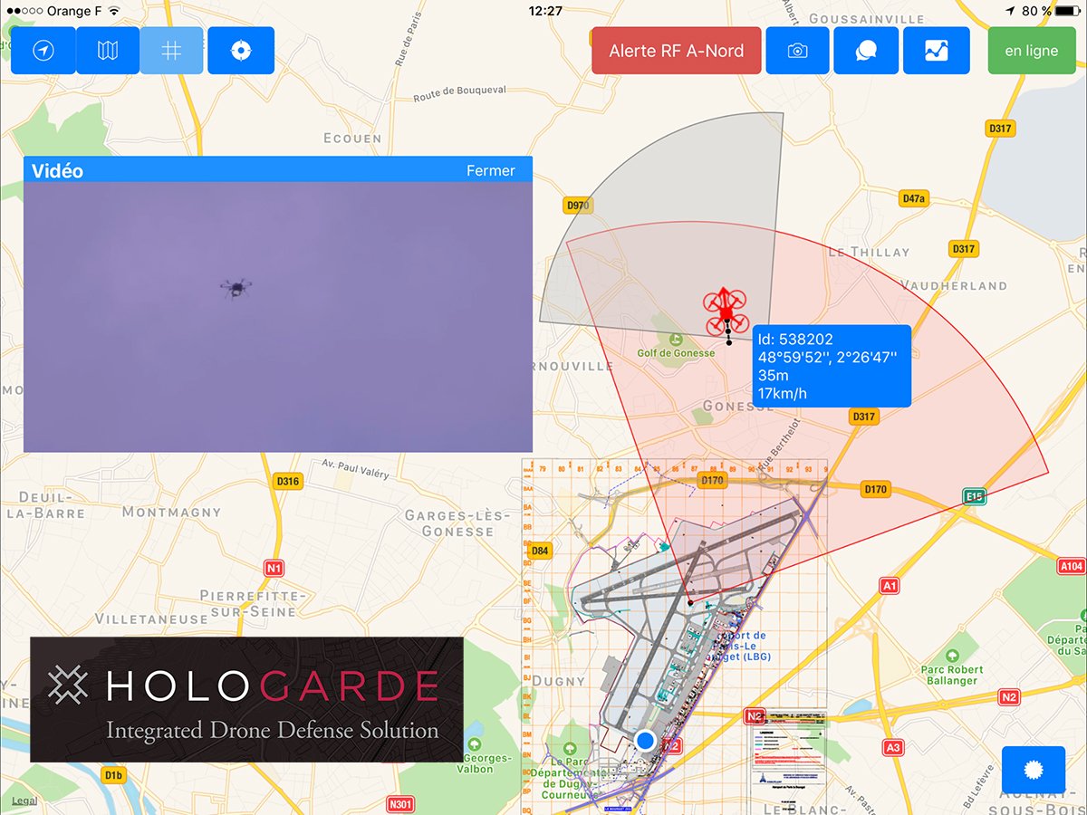 GroupeADP's tweet photo. #Hologarde, new solution  @GroupeADP @DSNAServices for long-distance #drone detection tested at #PAS17 #Innovation https://t.co/AYaRvDP5zy https://t.co/sP9evmaOKH