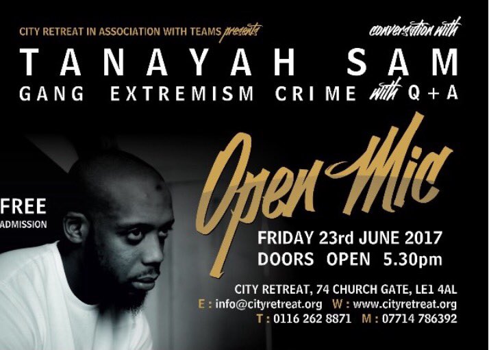 TSAProjectsUK's tweet photo. Those is Leicester come join us this evening @ #cityretreat this evening.  #Motivation #community #ramadankareem #tsaprojects https://t.co/N7Oi7ZP3F1