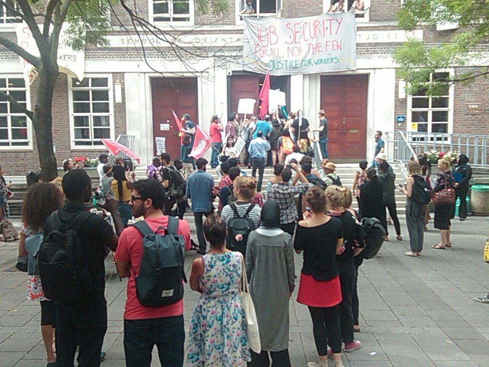 Yesterday great example of solidarity! #uolstrike #SHAMEonSOAS Let's do it again soon but bigger! Donate here! crowdpac.co.uk/campaigns/1870…