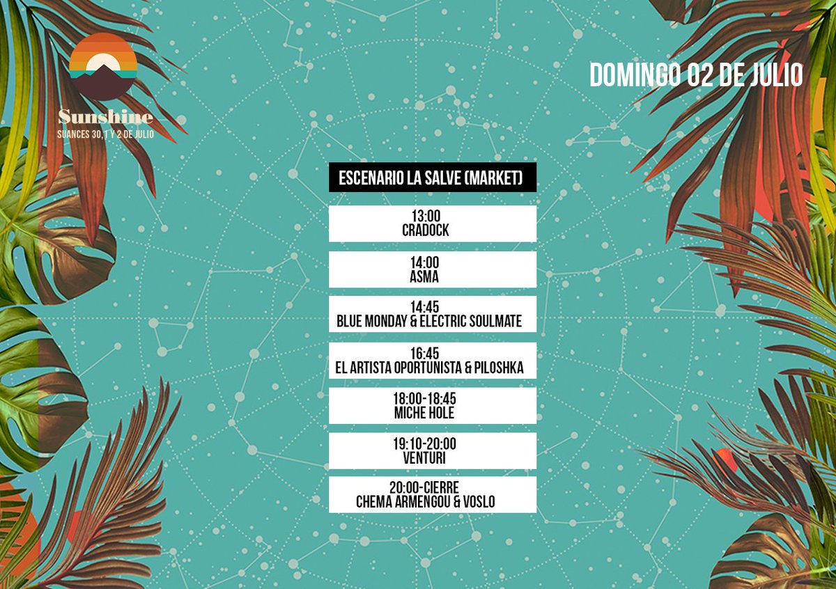 ¡Ya tenemos horarios! Rezagados aún podéis comprar entradas 👉👉 wegow.com/festivales/sun…