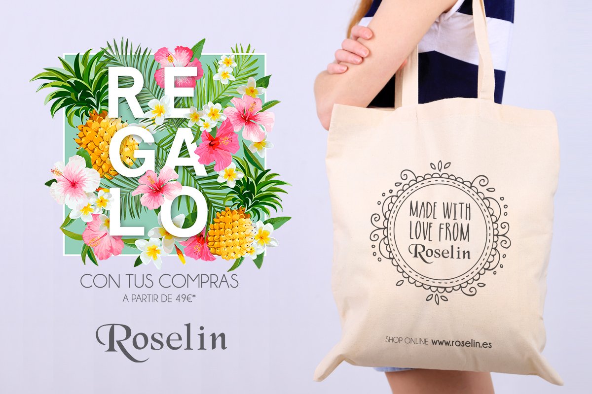 Útil, práctica y muy a la moda. Así es la bolsa ecológica de tela que regala <a href="/RoselinJoyeros/">Roselin</a> este verano con tus compras