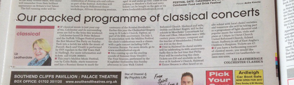 #ClassicalMusic yr cup of tea?read on <a href="/suffolkvf/">Suffolk VillagesFest</a> <a href="/maldonfestival/">Maldon Festival</a> @Kingfisher_SE  #Halstead #choral  60th anniversary