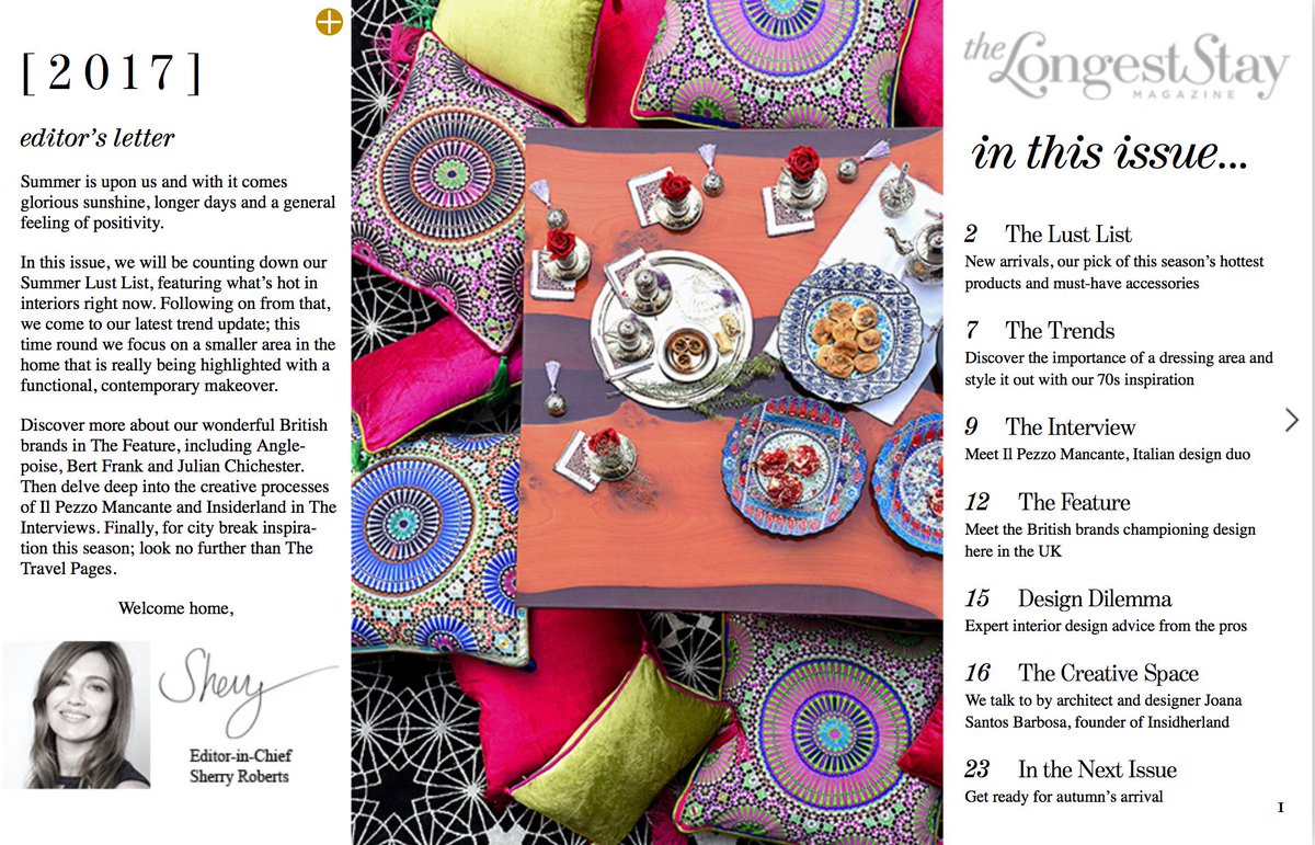 TheLongestStay's tweet photo. A NEW edition of The Longest Stay Magazine is out! Enjoy our Summer Lust List edition 💛 https://t.co/XEwB1Jbky7 #interiormagazine https://t.co/TwPuasxdXQ