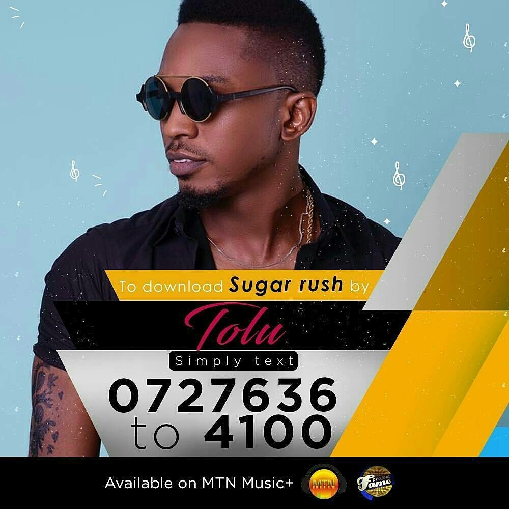 MTN_ProjectFame's tweet photo. Go get @iamthatolu  latest song #ShugaRush on Music+, spotify, ITunes and also as your caller ring back tune. https://t.co/wZ29mhaKeR