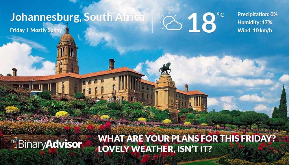 tbatrading's tweet photo. Lovely weather, isn't it? 🌞🌞🌞
#johannesburg #weather https://t.co/1gkn4PnyPf