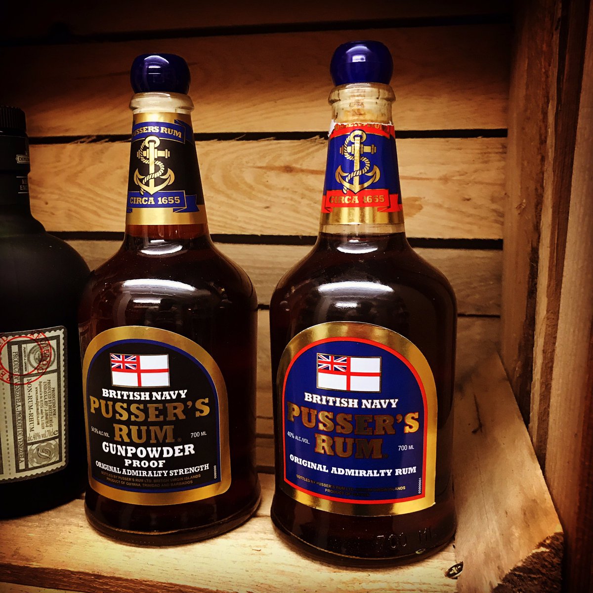 LymmGin's tweet photo. @Pussers #Rum now available at Lestveldter's #GunpowderProof #BritishNavy #Speakeasy #Lymm @LymmLife @Lymm https://t.co/MA14lb8qy4