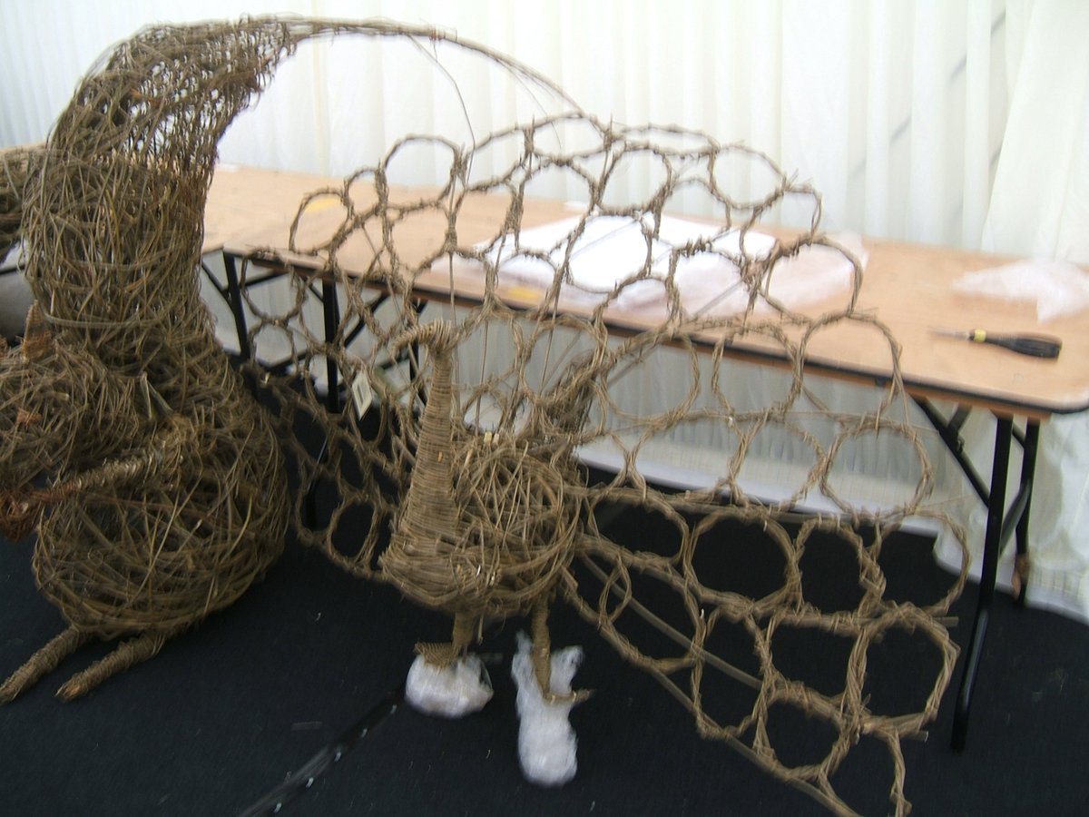 ThornageHall's tweet photo. willow sculptures delivered for @breakwriter masquerade Show Ball tonight.  Hope all goes well... https://t.co/XELsCaRDtn
