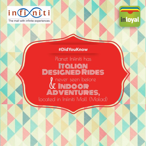 inloyal_app's tweet photo. If you want to have some fun, Planet Infiniti is your destination! @InfinitiMall
#inloyal #DidYouKnow #InfinitiMall https://t.co/A2fpxwvke7