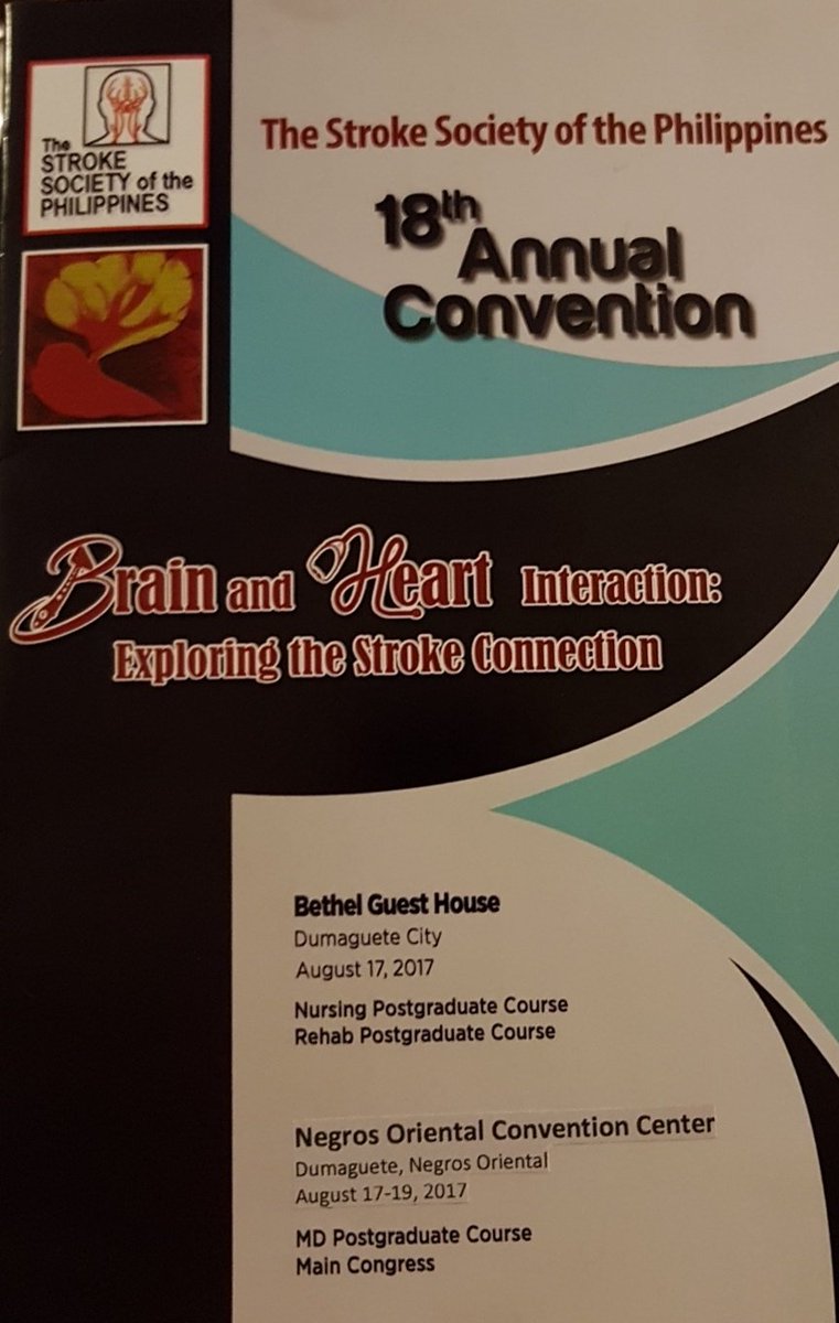 StrokePhils's tweet photo. Brain and Heart Interaction: Exploring the Stroke Connection, Aug 17-19, 2017, Dumaguete, Negros Oriental. Info: ssp_secretariat@yahoo.com https://t.co/AEcfD7RfSj