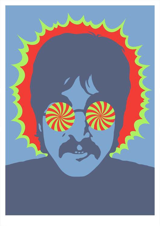 friseuringo's tweet photo. #JohnLennon 1967-Kaleidoscope Eyes by
#LarrySmart / famous for his paintings of #60s #iconicpop legends,#JohnLennon, #JimiHendrix, #BobDylan https://t.co/Dt76YvfOEa
